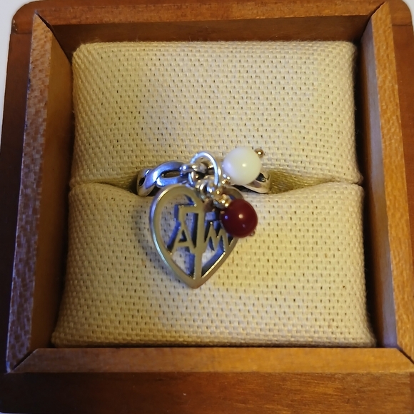James Avery Retired Texas A&M Twisted Dangle Ring, size 7 - Picture 6 of 10
